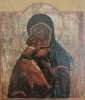 Antique 1800 Russian Icon Of The Vladimirskaya Mother Of God