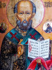 Antique Russian 1860 Icon Of St. Nicholas Yaroslavl