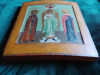 Antique Russian  Icon Of Guardian Angel With Saints