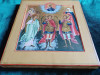 Antique 19C Russian Icon Of Archangel Mihail With Saints On Gold