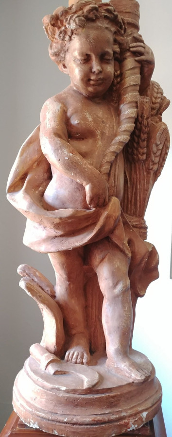 Antique Large Sculpture Of The Angel