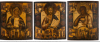 Antique 19c Three Russian Icon of Deesis