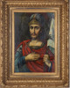 Antique 19 c Russian icon on Canvas John The Warrior