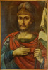 Antique 19 c Russian icon on Canvas John The Warrior