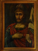 Antique 19 c Russian icon on Canvas John The Warrior