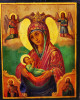 Antique 19c Russian icon of the Mother of God of Milk Giver