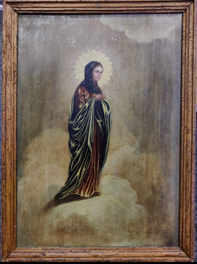 Antique 19c Russian icon of Fertile Sky