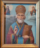 Antique 19c Russian icon of St.Nicolas(2337)