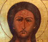Antique 19c Russian icon of Christ "The Grimm Eye"(13443)