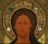 Antique 1800 Russian icon of the Christ "The Grimm Eye"(5122)