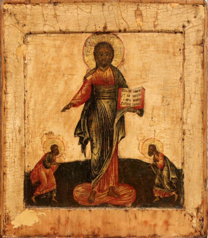 Antique 17c Russian icon of Christ Smolenskiy (53847)
