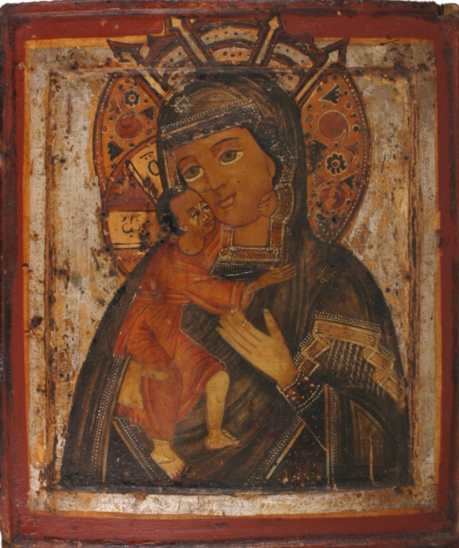 Antique 18c Russian icon of Fedorov (24512)