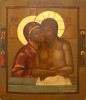 Antique 19c Russian icon of "Don't Weep for me Mother (10001)