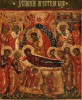 Antique 18c Russian icon of Dormition (54533)