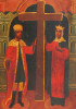 Antique 19c Russian icon of Konstantine & Elena(25045)