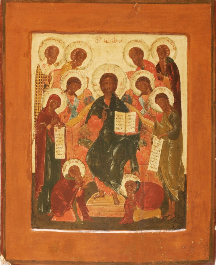 Antique 19c Russian icon of Deesis (36672)