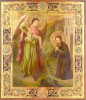 Antique 19c Russian icon of Miracle of St.Mihail in Khonen(13252)