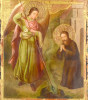 Antique 19c Russian icon of Miracle of St.Mihail in Khonen(13252)