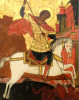 Antique 19c Russian icon of St George (11290)