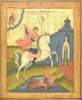 Antique 18c Russian icon of St George (11853)