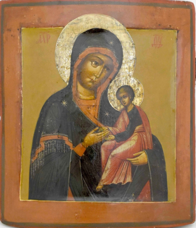 Antique 18c Russian icon of Shuyskaya(12186)