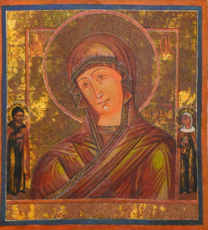Antique 19c Russian icon of Fire Appearing (13092)