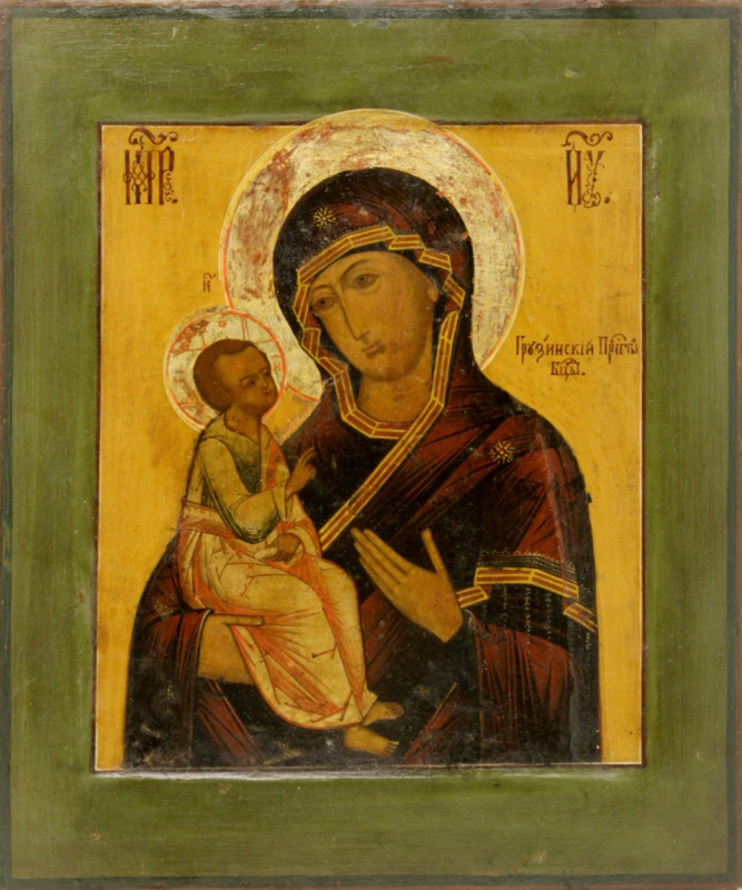 Antique 19c Russian icon of Georgian (86778)