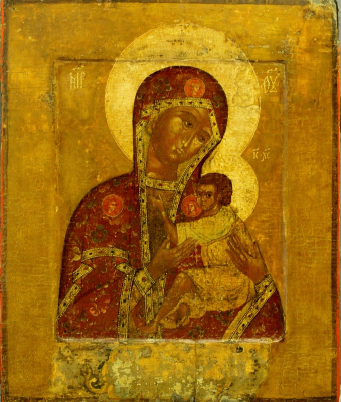 Antique 17c Russian icon of Arapet (69165)
