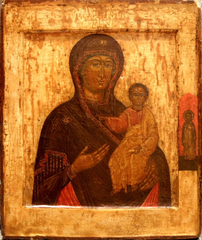 Antique 17c Russian icon of Smolensk (58223)