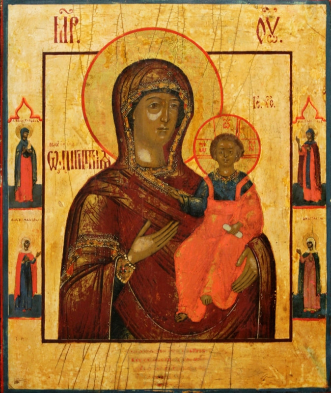 Antique 18c Russian icon of Smolensk (64861)
