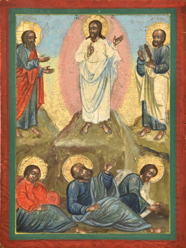Antique 18c Russian icon of the Transfiguration (11746)