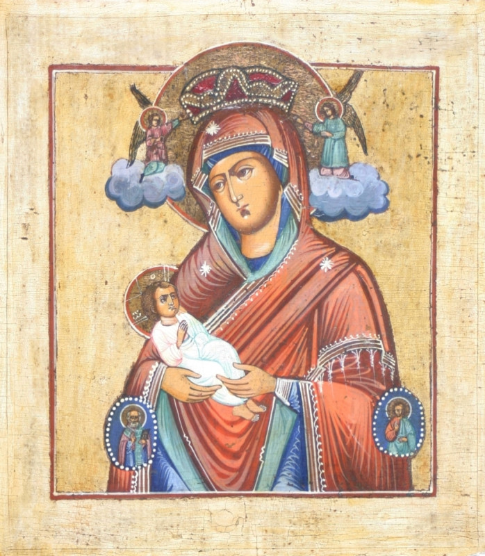 Antique 19c Russian icon of the Passion (43619)