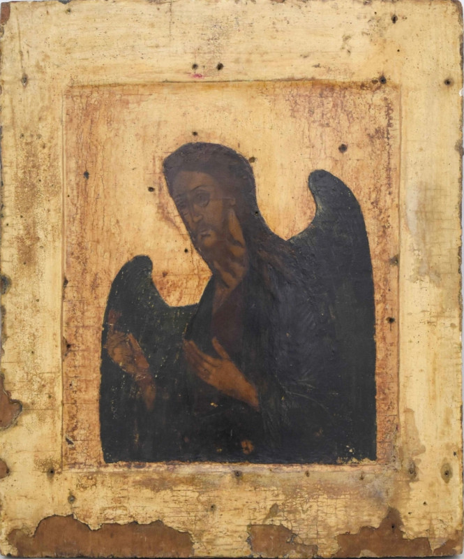 Antique 16c Russian icon of St John The Baptist (12690)