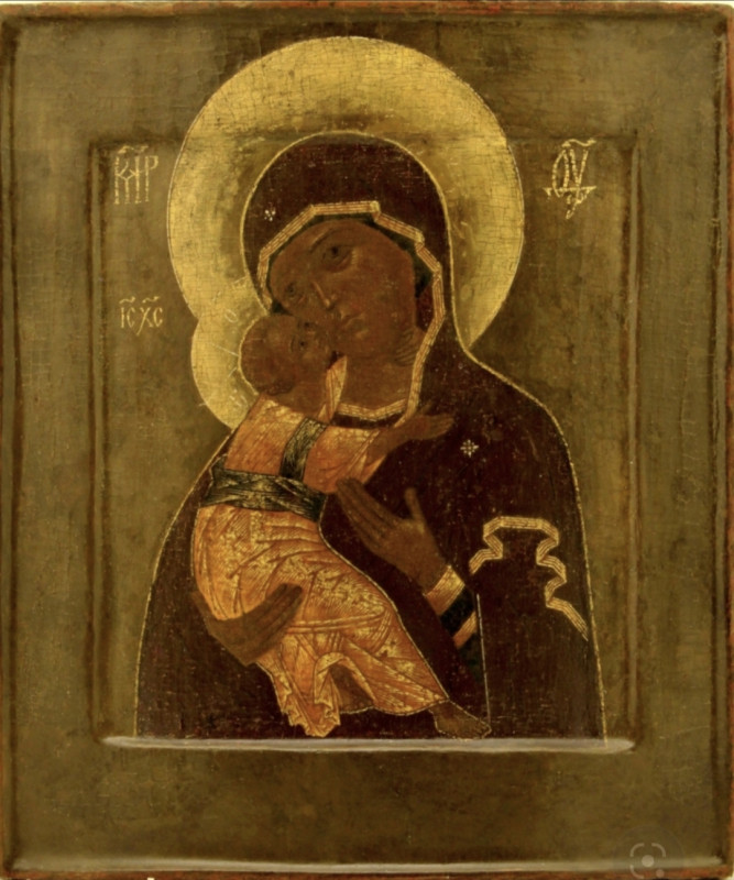 Antique 18c Russian icon of Vladimir (87722)