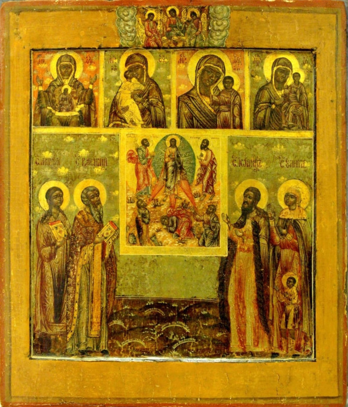 Antique 17c Russian icon of the Transfiguration of Christ (99754)