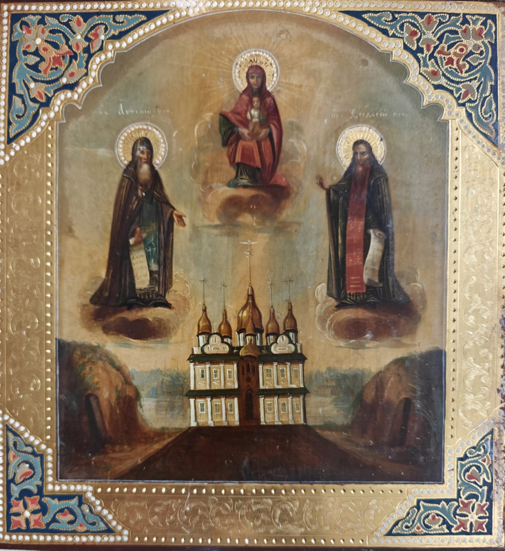 Antique 19C Russian Icon of Pecherskaya (1226)