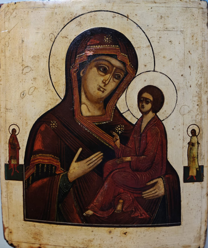 Antique 19c Russian Icon of Tikhvin(7570)