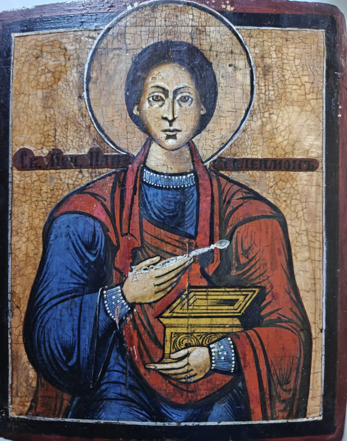 Antique 19c Russian Icon of Pantaleon (5725)