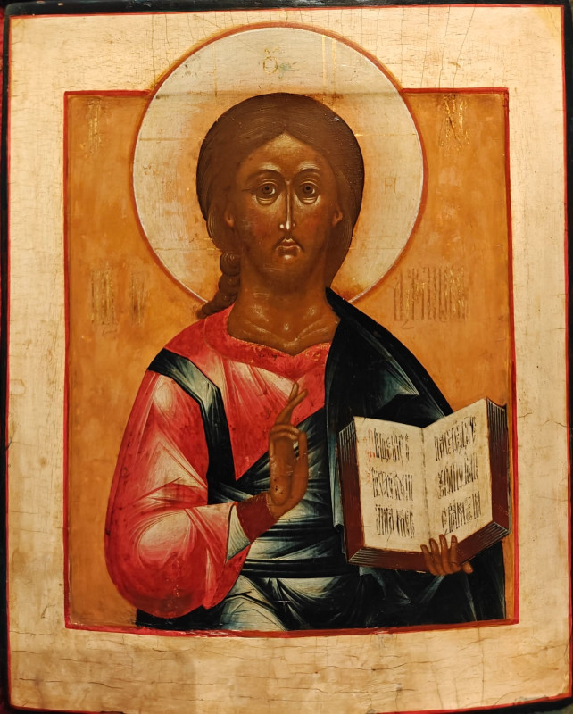 Antigue 18c Russian Icon of Christ (5411)