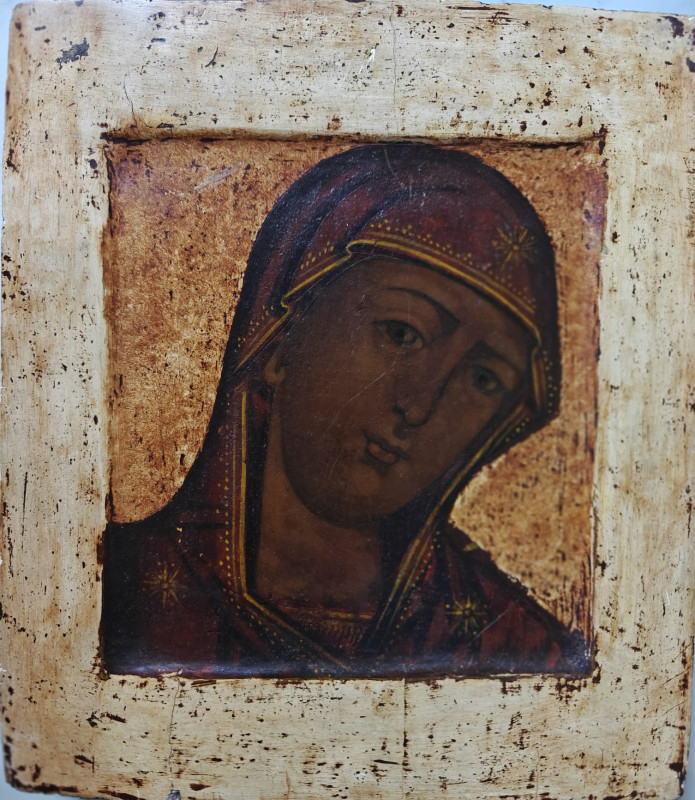 Antique 17c Russian 17c Icon of the Mother of God (6212)
