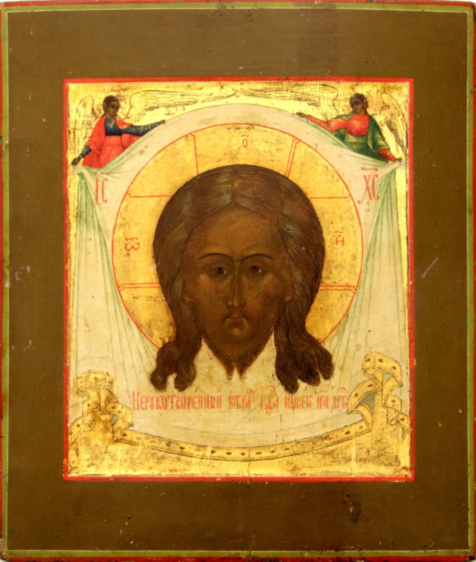 Antique 19c Russian Icon of the Mandylion (11037)