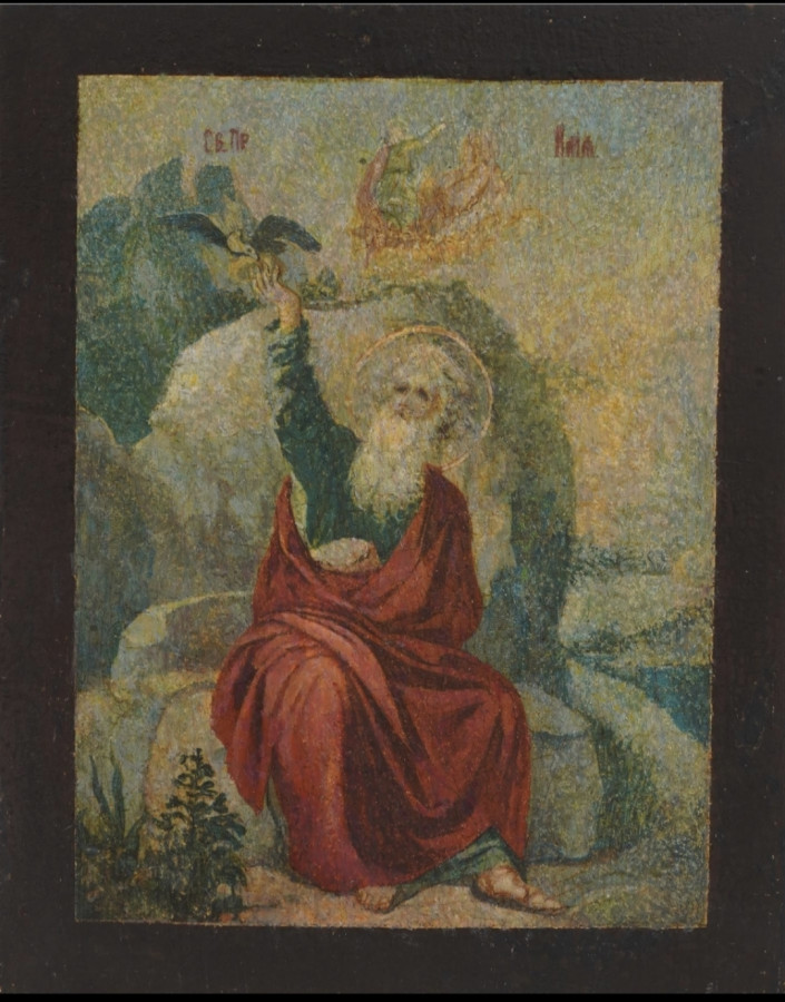 Antique 19c Russian icon of the Ilyah The Prophet (2112)