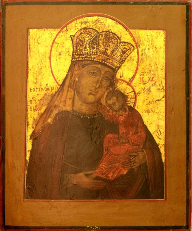 Antique 18c Russian icon of Kozelahanskya (7856)