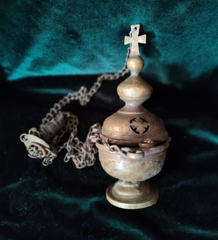 Antique 19c Russian Insence Burner Thurible