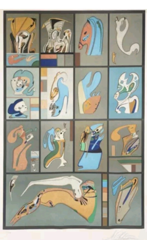 Mihail Chemiakin large lithograph "Fall of the ikarus " Signed (0117)