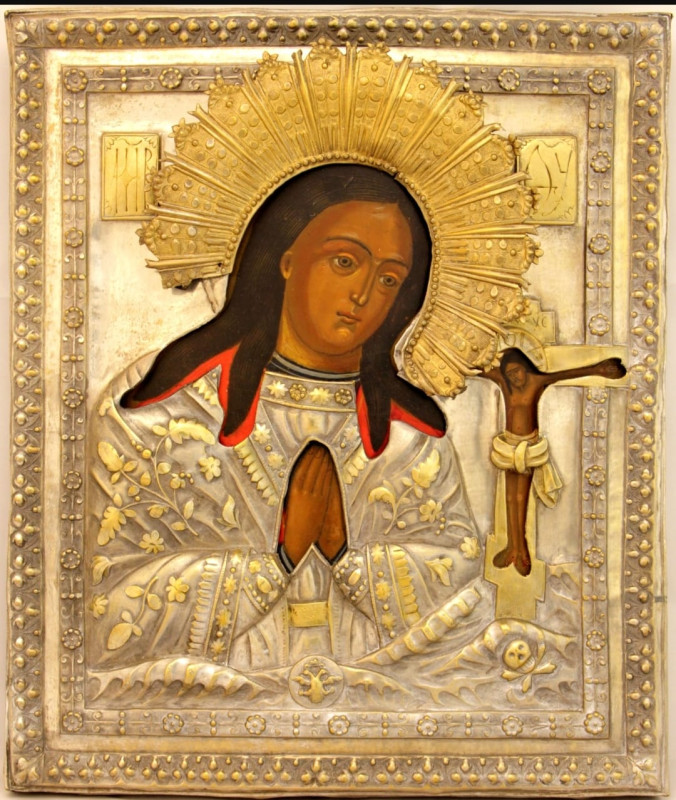 Antique 19c Russian Icon of Ahturskaya (8959)