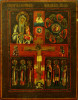 Antique 19c Russian icon of Crucifixion (6968)