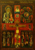 Antique 19c Russian icon of Crucifixion (6968)