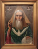 Antique 19c Russian icon of God Father "Savaof"(1343)