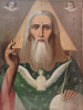 Antique 19c Russian icon of God Father "Savaof"(1343)